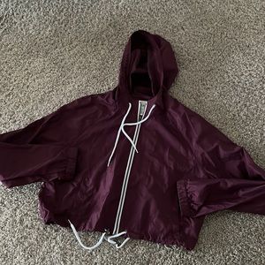 Zine cropped Windbreaker Jacket